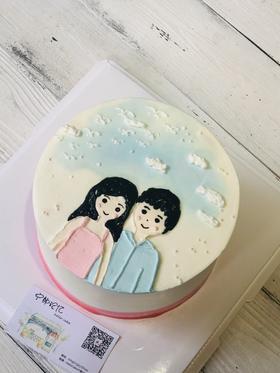 手绘 情侣 ins 简约 纪念日简约 ins 下单前请仔细阅读商品详情  如 需增加或修改文字 请下单备注