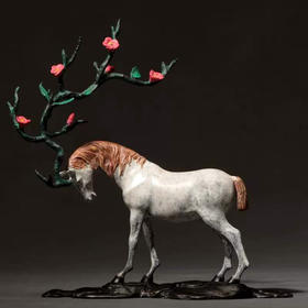 陈灵平《梦寻桃花源》99版Q版青铜雕塑作品#此商品参加第十一届北京惠民文化消费季