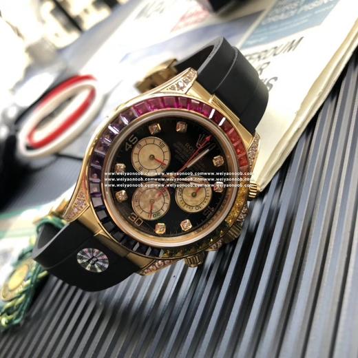 BL全新迪通拿彩虹款。型号：116599RBOW-116598RBOW-116595RBOW.彩虹迪通拿一表难求！镶嵌根据原厂颜色渐变过渡最协调的36颗宝石进行优化处理，高度、角度一致 商品图2