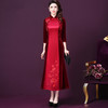 WXY-6508W新款中国风复古礼服金丝绒修身旗袍裙 商品缩略图1