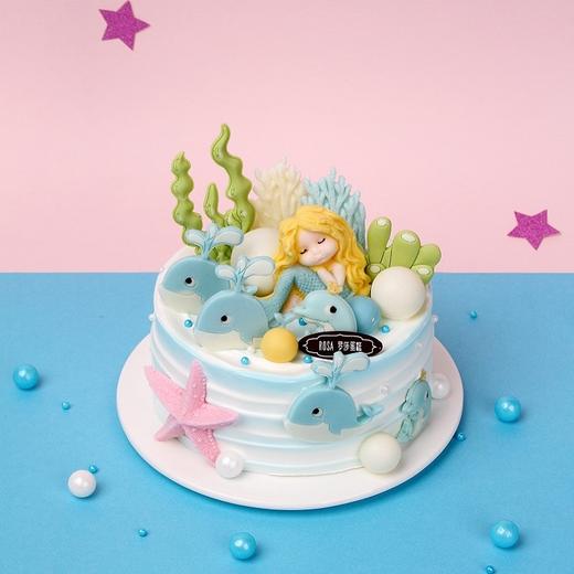 【罗莎美人鱼】6寸生日蛋糕 商品图0