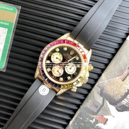 BL全新迪通拿彩虹款。型号：116599RBOW-116598RBOW-116595RBOW.彩虹迪通拿一表难求！镶嵌根据原厂颜色渐变过渡最协调的36颗宝石进行优化处理，高度、角度一致 商品图8