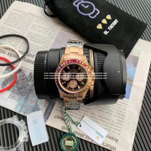 BL全新迪通拿彩虹款。型号：116599RBOW-116598RBOW-116595RBOW.彩虹迪通拿一表难求！镶嵌根据原厂颜色渐变过渡最协调的36颗宝石进行优化处理，高度、角度一致 商品图0