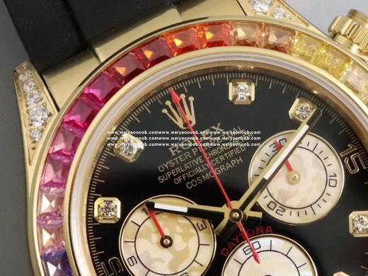 BL全新迪通拿彩虹款。型号：116599RBOW-116598RBOW-116595RBOW.彩虹迪通拿一表难求！镶嵌根据原厂颜色渐变过渡最协调的36颗宝石进行优化处理，高度、角度一致 商品图10