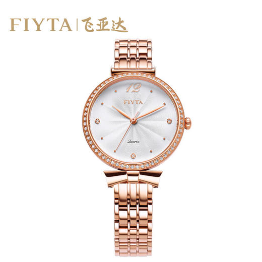 飞亚达(FIYTA)手表女L851000.PWPDyoung+系列潮流石英表钢带钟表电子表 浪漫玫瑰金 商品图0