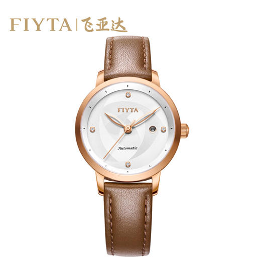 飞亚达（FIYTA）手表女 LA805000.PSK花语系列精致小巧机械女士腕表钟表皮带 咖啡色皮带 商品图0