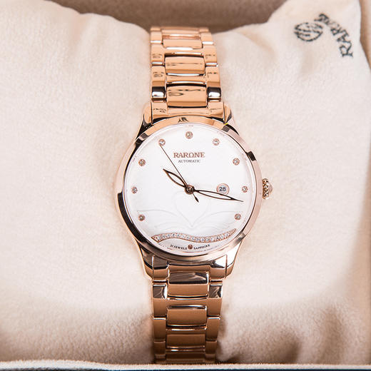 雷诺手表女表正品女玫瑰金时尚防水日历自动机械表女士表8800868 商品图1