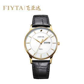 飞亚达(FIYTA) 男表G800011.GWB 卓雅系列超薄男女情侣时尚防水款对式腕表钟表电子表