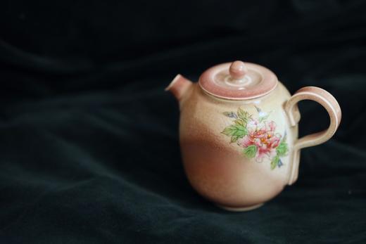 [需订制] 春浦呈器 | 【彤云】景德镇粉矿釉 冰裂纹 定制手绘茶壶 商品图3