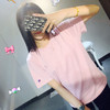 31408   小标cmp日本单藕荷色粉女士纯棉短袖T恤 商品缩略图1