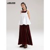 MARCHEN白色背心式褶皱吊带短上衣女 LABELHOOD/蕾虎 MA19SST50 商品缩略图2