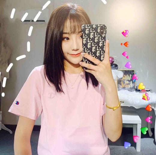 31408   小标cmp日本单藕荷色粉女士纯棉短袖T恤 商品图2