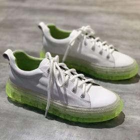西村名物春季新款水晶果冻底饼干小白鞋T20AM19541