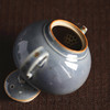 「景德镇纯手工霁青柴烧粗陶茶壶 茶杯」球孔主人壶 个人把玩壶 日式茶壶 霁青开片品茗杯 主人杯 商品缩略图4