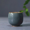 「景德镇纯手工霁青柴烧粗陶茶壶 茶杯」球孔主人壶 个人把玩壶 日式茶壶 霁青开片品茗杯 主人杯 商品缩略图6