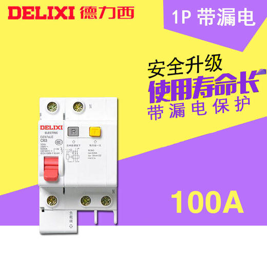 德力西 1P100A漏电 时价联系客服 商品图0