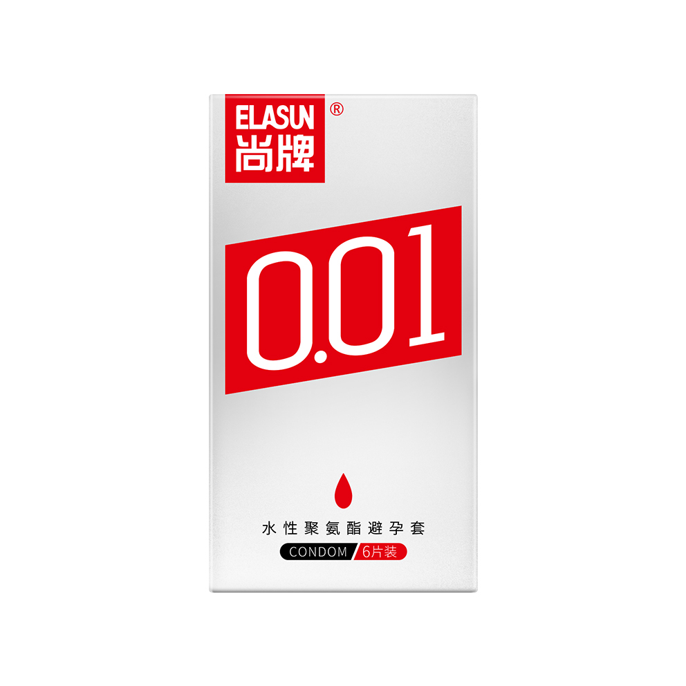 尚牌 水性聚氨酯001超薄避孕套6只装 非乳胶不过敏