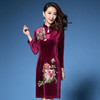 DYSL-Q4226春季装新款优雅丝绒晚礼服连衣裙 商品缩略图3