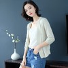 PY-38806      春季新款时尚潮流爆款防晒冰丝针织衫开衫短款中袖薄款女上衣 商品缩略图3