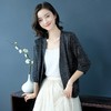 PY-38806      春季新款时尚潮流爆款防晒冰丝针织衫开衫短款中袖薄款女上衣 商品缩略图2