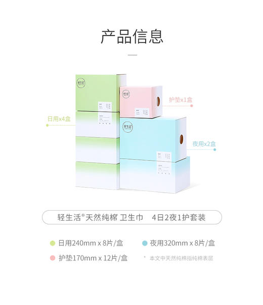 【2套热销】轻生活纯棉卫生巾——真纯棉，不致敏 商品图5