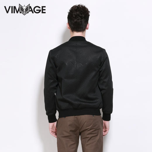 VIMAGE纬漫纪欧洲站春装休闲男装棒球领男士修身夹克外套V03031001 商品图1