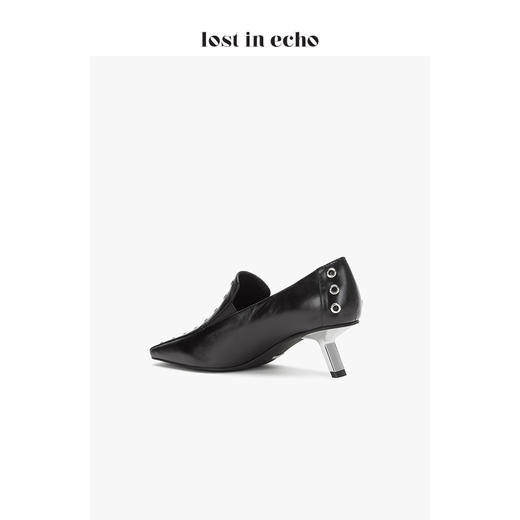 设计师女鞋lost in echo气眼装饰猫跟乐福鞋 商品图4