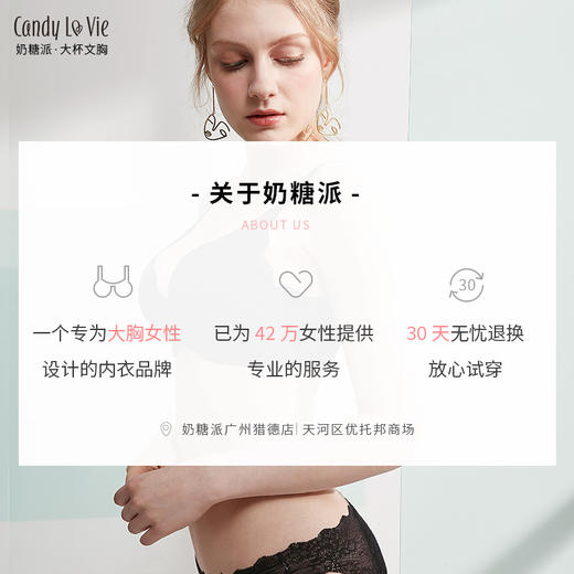 【已下架详情页跳转】适合123型圆盘型奶糖派低心65DE薄棉文胸大罩杯内衣 商品图4