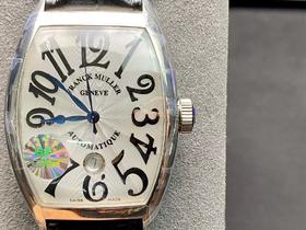 GF厂 Franck Muller 法兰克穆勒Casablanca系列 8880酒桶形 腕表，最好版本fm，39.5X55.3x13.7mm，316精钢表壳，蓝宝石镜面，搪瓷表盘，牛皮表带，针扣，防水