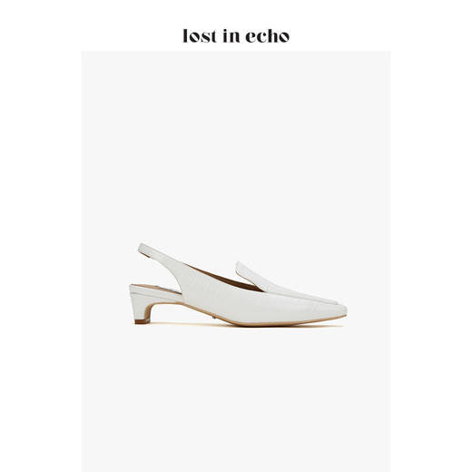 lost in echo * YOEYYOU 设计师女鞋 小方头后袢带单鞋 商品图2