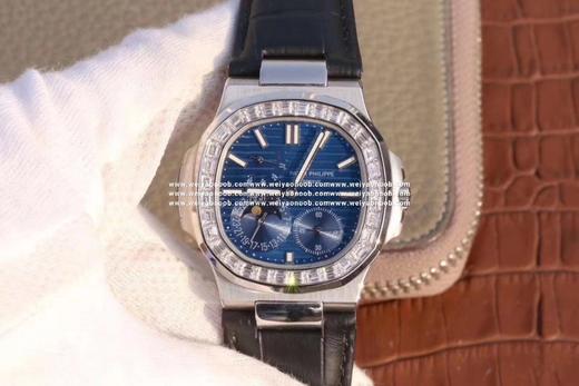 🔥N荐表【高品质版本】百达翡丽运动系列（鹦鹉螺）5724（霸道总裁）升级版。所有功能同正品（10字位动能显示 7字位日历和月相 4字位小秒针），和原装一样的带水平压纹图案，带荧光刻度 ，40mm 商品图8