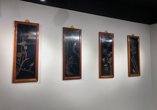 红桥红 家具严选  缅甸花梨(大果紫檀）  【梅兰竹菊影雕挂屏】 商品图3