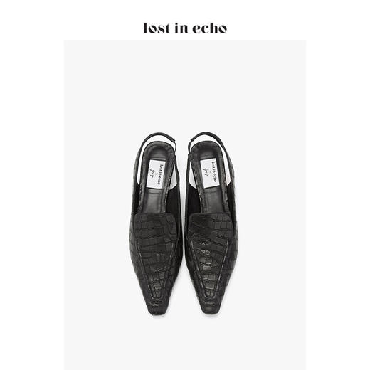 lost in echo * YOEYYOU 设计师女鞋 小方头后袢带单鞋 商品图3