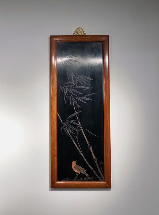 红桥红 家具严选  缅甸花梨(大果紫檀）  【梅兰竹菊影雕挂屏】 商品图7