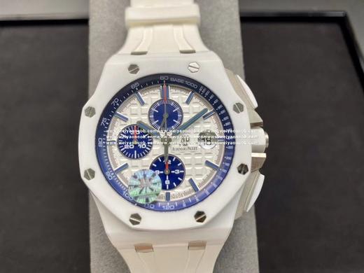 JF 爱彼AP26400 蓝圈盘 白陶瓷壳 3126机芯12位小秒 44毫米直径 市面强版本 商品图0