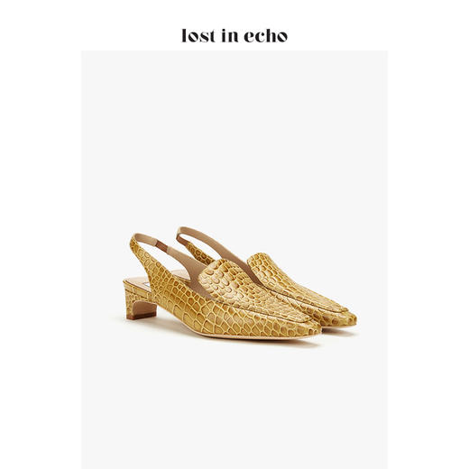 lost in echo * YOEYYOU 设计师女鞋 小方头后袢带单鞋 商品图1