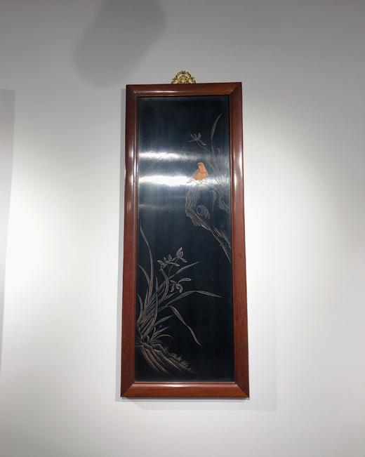 红桥红 家具严选  缅甸花梨(大果紫檀）  【梅兰竹菊影雕挂屏】 商品图6