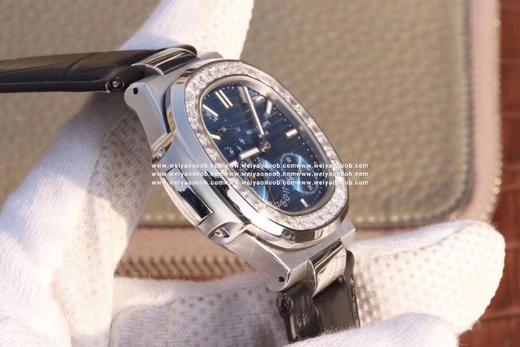 🔥N荐表【高品质版本】百达翡丽运动系列（鹦鹉螺）5724（霸道总裁）升级版。所有功能同正品（10字位动能显示 7字位日历和月相 4字位小秒针），和原装一样的带水平压纹图案，带荧光刻度 ，40mm 商品图2