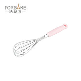FB52100 法焙客10寸打蛋器 优质不锈钢手动 蛋液搅拌器