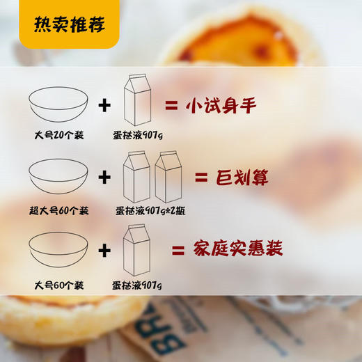 【蛋挞液907g+蛋挞皮60个】家用蛋挞皮7cm半成品蛋挞烘焙原料速冻 商品图5