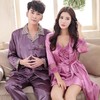 ZB-205春季情侣睡衣丝绸性感吊带睡裙两件套 商品缩略图2
