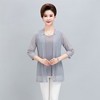 MQ-YJR01夏装新款大码通勤中年女装蕾丝两件套XCX 商品缩略图1