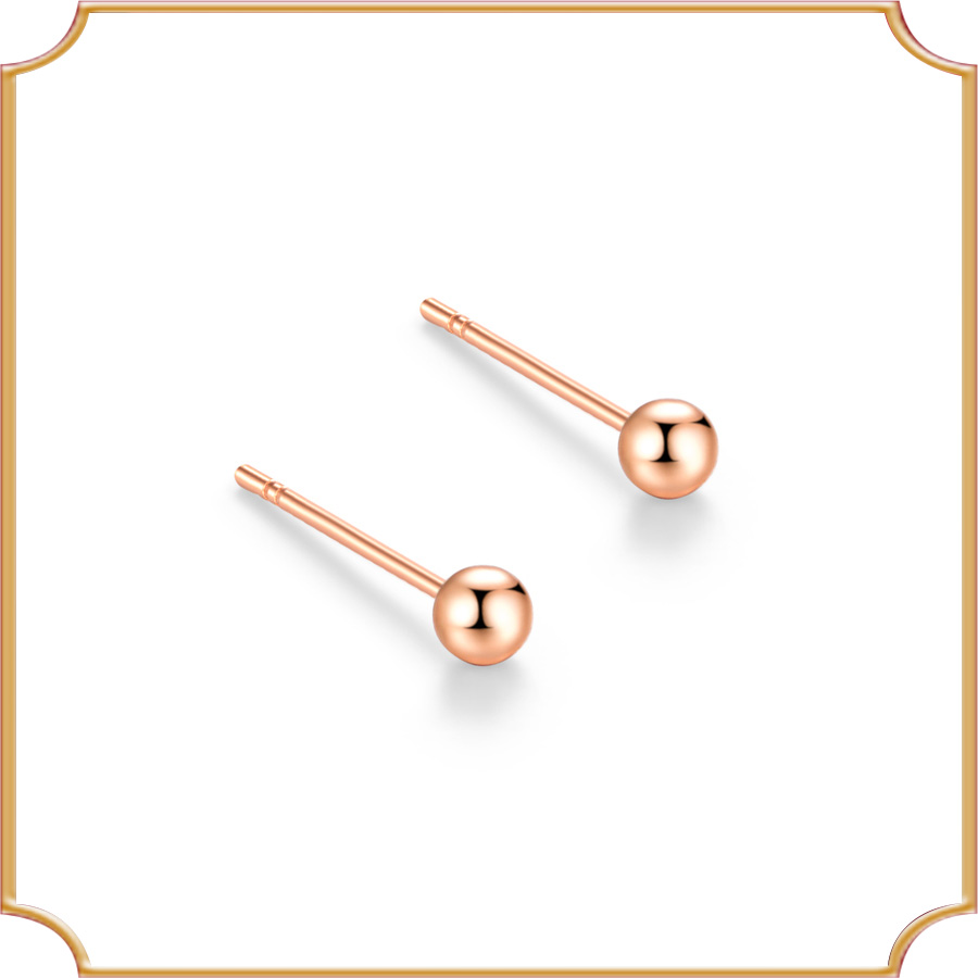 彩金耳钉 18K金耳钉玫瑰金K金耳饰LP0522/LP0523/LP0506