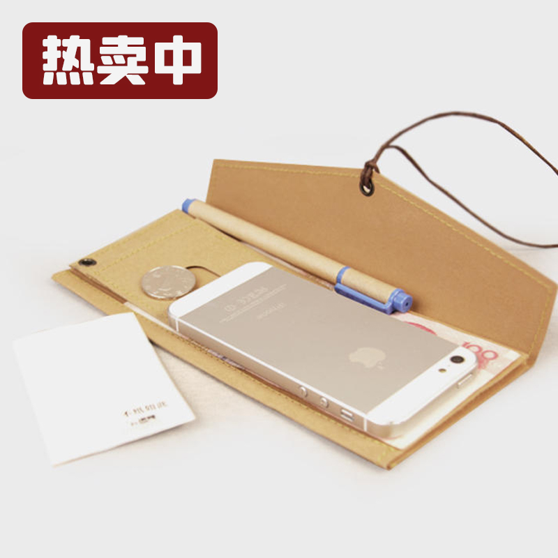 PAPER系列 绕绳钱包 可水洗牛皮纸
