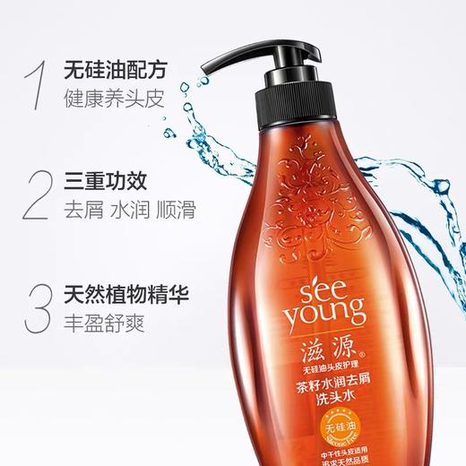 新滋源茶籽水润去屑洗头水（中干）535ml 商品图3