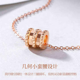 【优选珠宝世家】S925银项链小蛮腰银色／玫瑰金