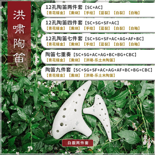 洪啸陶笛 12孔两件套 AC+SC 商品图0