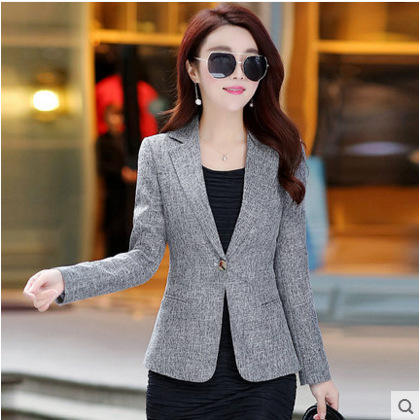 HY-061新款修身显瘦女士小西服长袖休闲ol气质百搭外套 商品图1