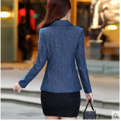 HY-061新款修身显瘦女士小西服长袖休闲ol气质百搭外套 商品图2