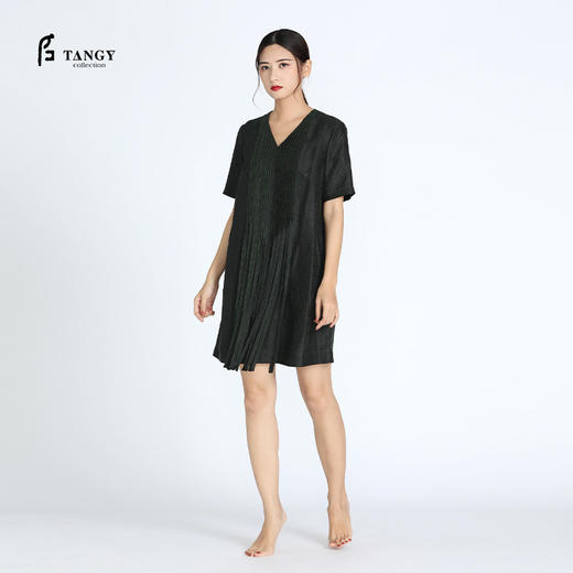 TANGY Collection天意莨绸飘带连衣裙 商品图1